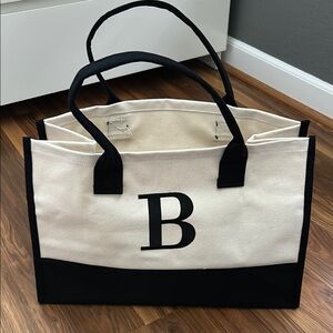 Black and White Canvas Tote Bag